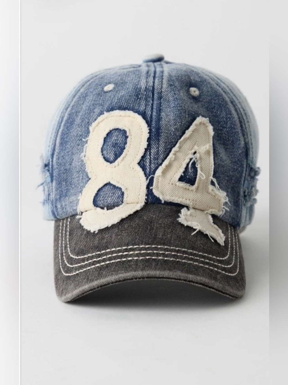 ▪️NWT Free People Hollie Varsity Denim Baseball Hat